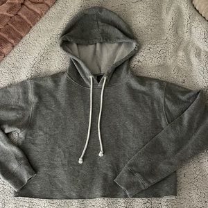 Target Women’s Cropped Gray Hoodie Sweatshirt.